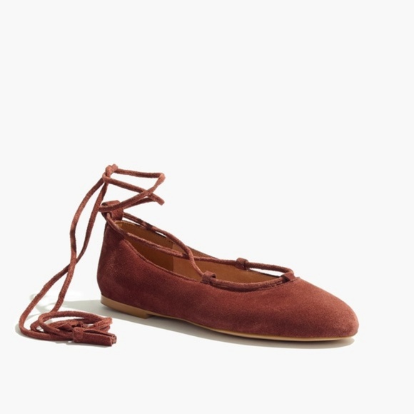 Madewell Suede Lace-Up Flats - Picture 2 of 7